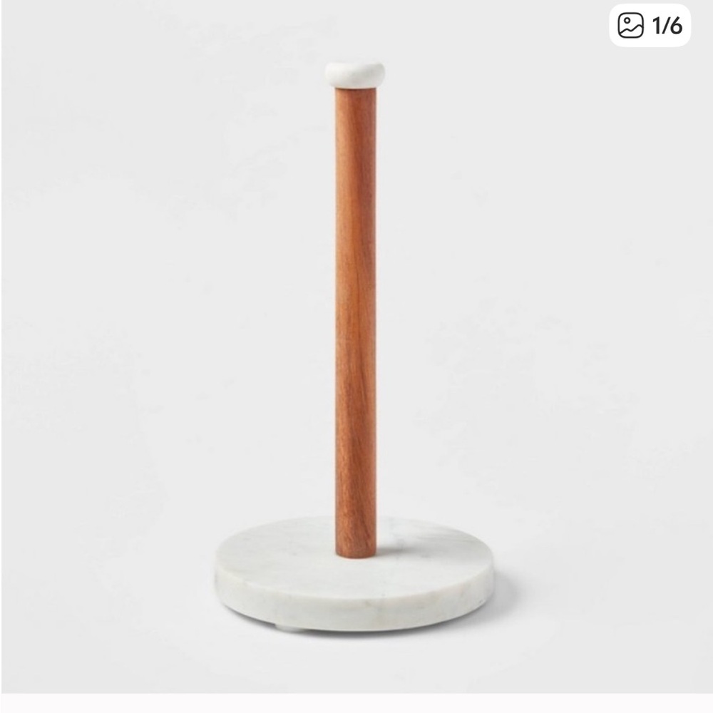 Manchester Wood marble Paper Towel Holder - Threshold